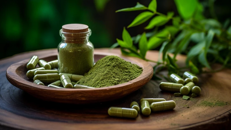 Medical cannabis products and hemp leaf CBD oil